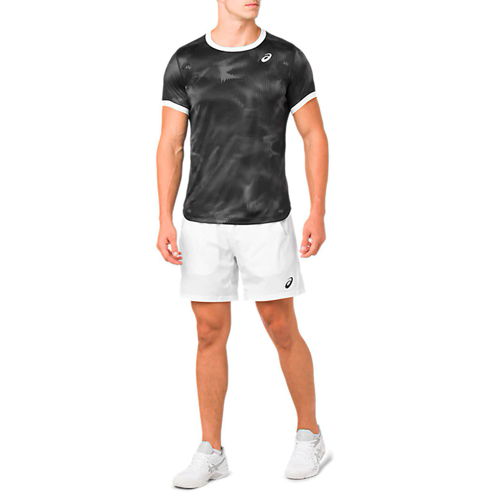 Tricou bărbătesc Asics CLUB GRAPHIC SS TOP L Gri inchis photo 3